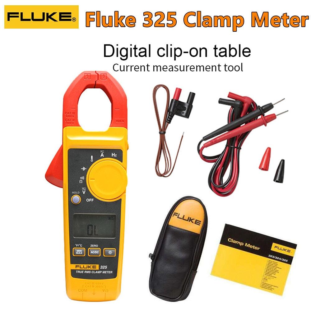 Fluke 325 True-RMS Current Clamp Meter AC DC Current and Voltage Tester Resistor Capacitance Frequency Temperature Multimeter.