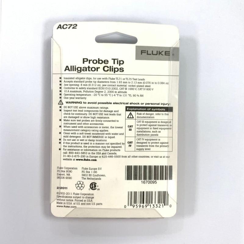 Fluke AC175/AC72 Alligator Clip Set  FLUKE Probe Tip Alligator Clips.