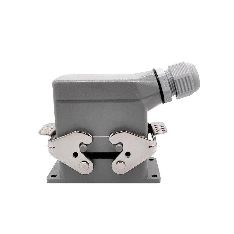 rectangular aviation connector,Heavy Duty Connectors HDC-HE-010-1/2/3/4 F/M 10pin 16A Screw connection Industrial rectangular Aviation connector plug