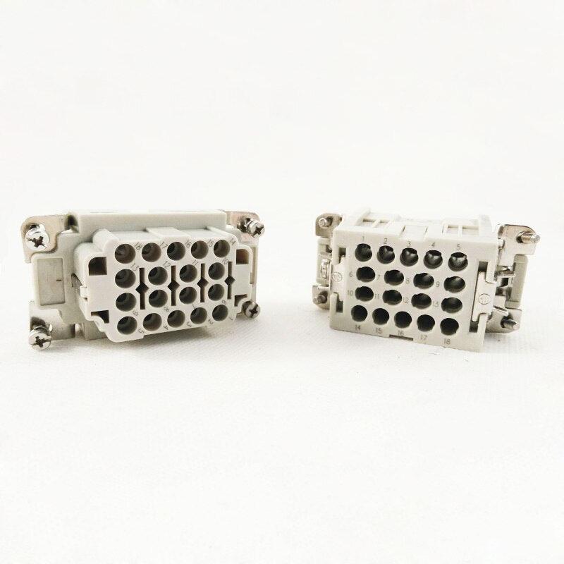 heavy duty connector 18pin,Heavy Duty Connectors HDC-HEE-018-1 F/M 18pin 16A Industrial rectangular Aviation connector plug