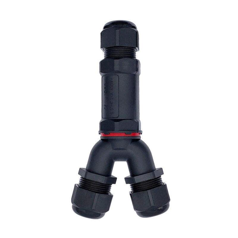 IP68 electrical cable waterproof connector Y branch connectors 2/3/4/5 Pin 32A 450V cable wire gland sleeve connector.