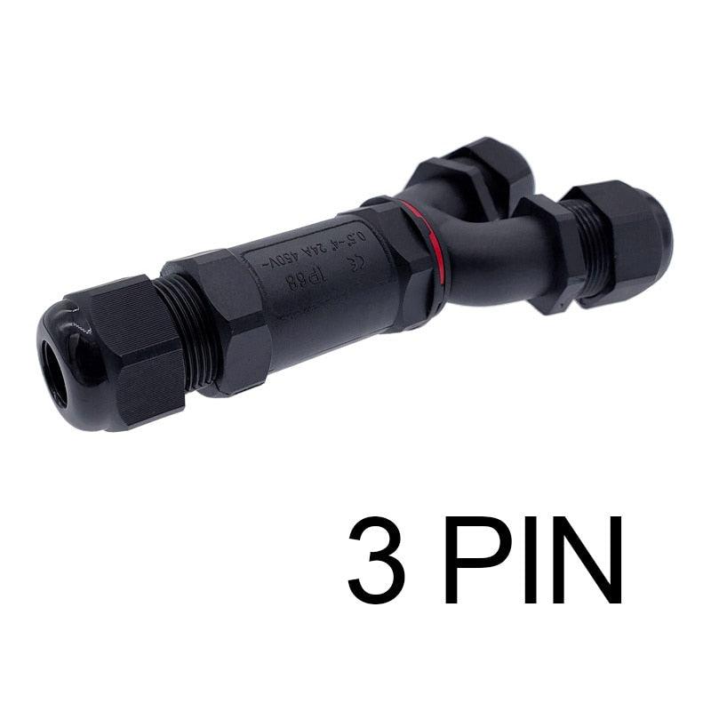 IP68 electrical cable waterproof connector Y branch connectors 2/3/4/5 Pin 32A 450V cable wire gland sleeve connector.
