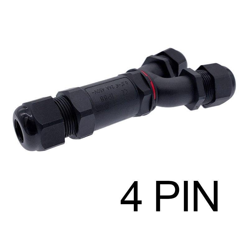 IP68 electrical cable waterproof connector Y branch connectors 2/3/4/5 Pin 32A 450V cable wire gland sleeve connector.