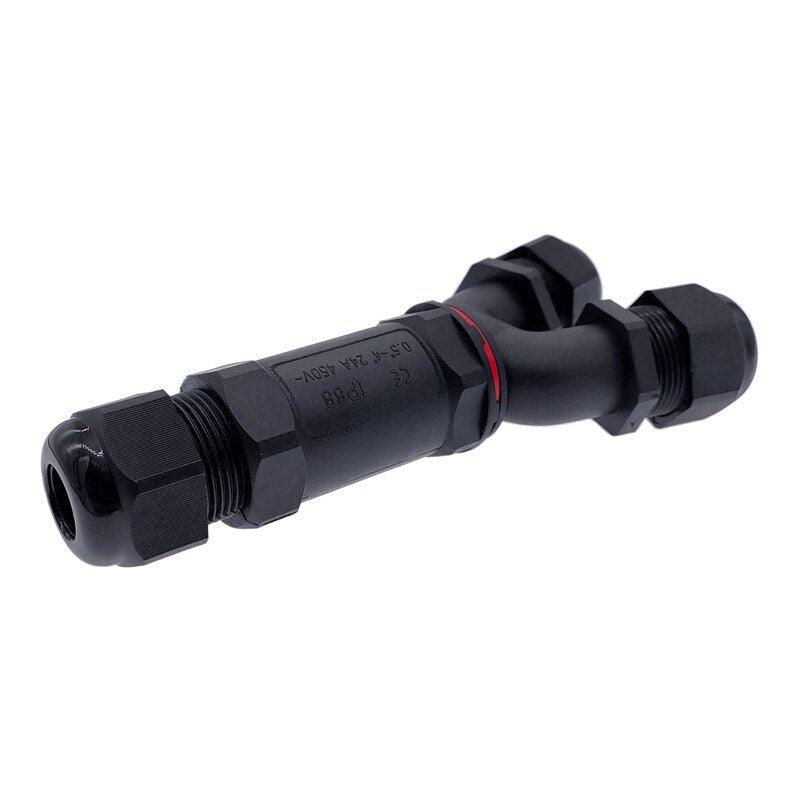IP68 electrical cable waterproof connector Y branch connectors 2/3/4/5 Pin 32A 450V cable wire gland sleeve connector.