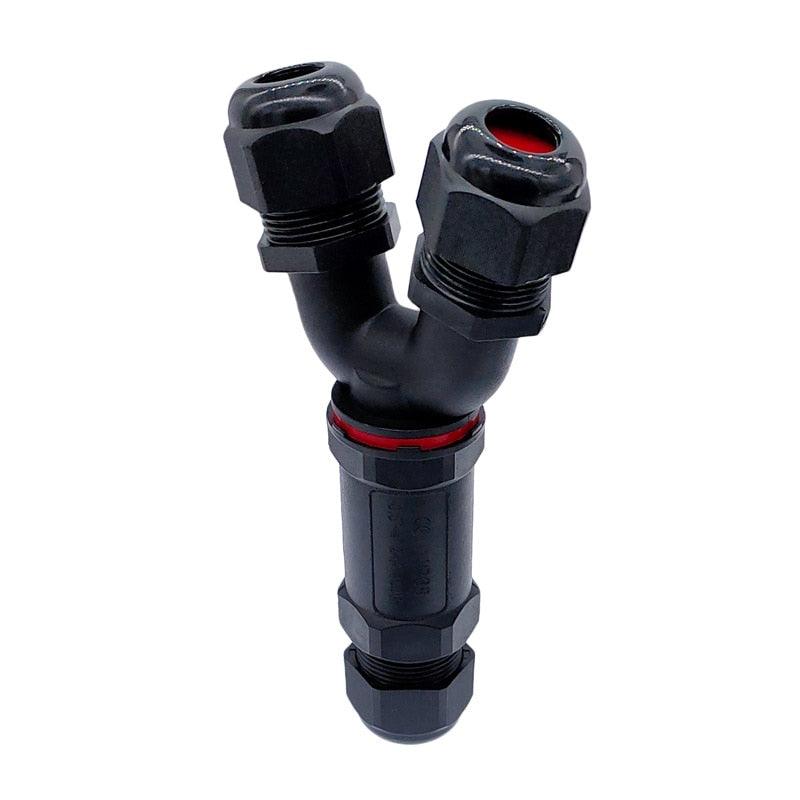 IP68 electrical cable waterproof connector Y branch connectors 2/3/4/5 Pin 32A 450V cable wire gland sleeve connector.