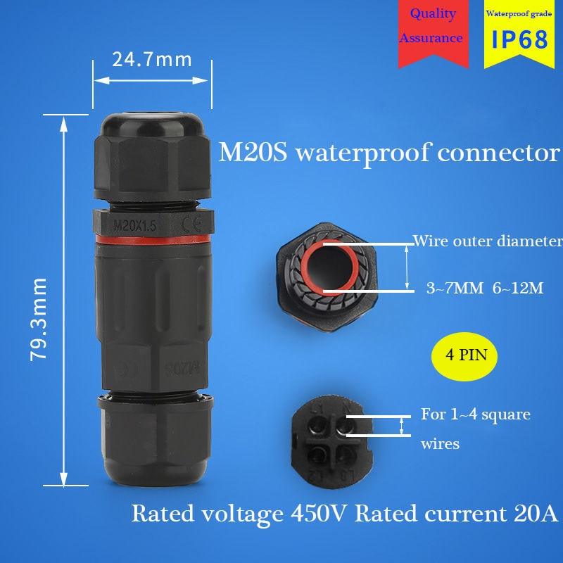 IP68 Waterproof Connector Assembly Type Wire And Cable Quick Connector 2/3/4/5PIN Optional.