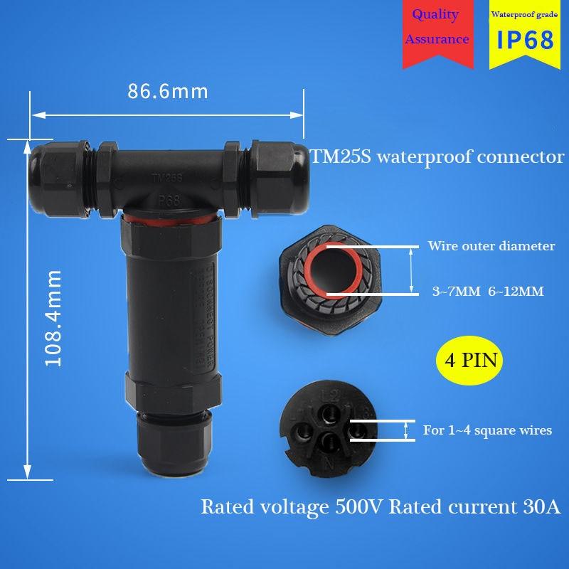 IP68 Waterproof Connector Assembly Type Wire And Cable Quick Connector 2/3/4/5PIN Optional.