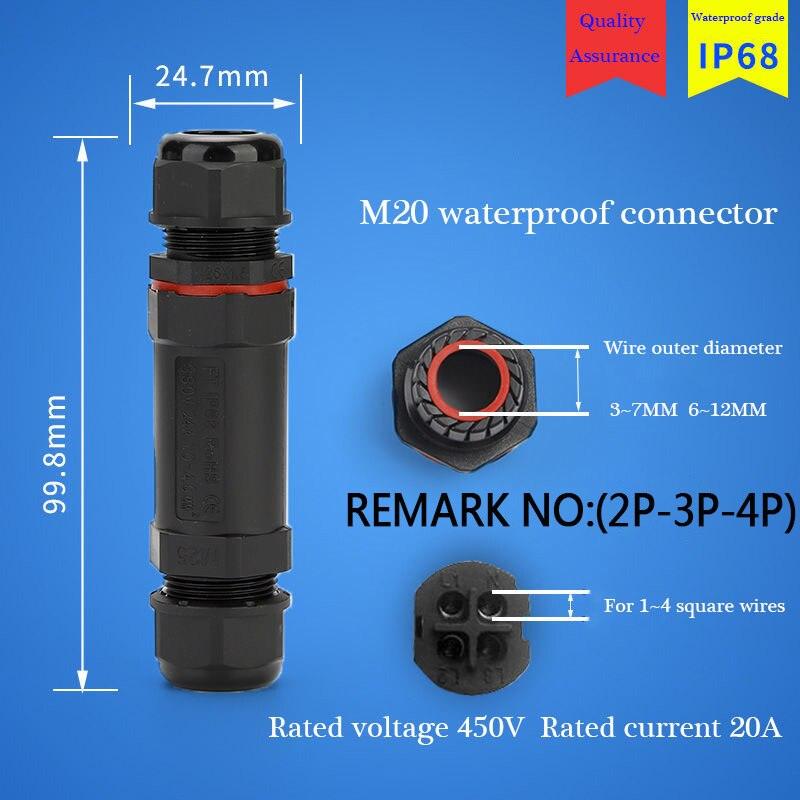 IP68 Waterproof Connector Assembly Type Wire And Cable Quick Connector 2/3/4/5PIN Optional.
