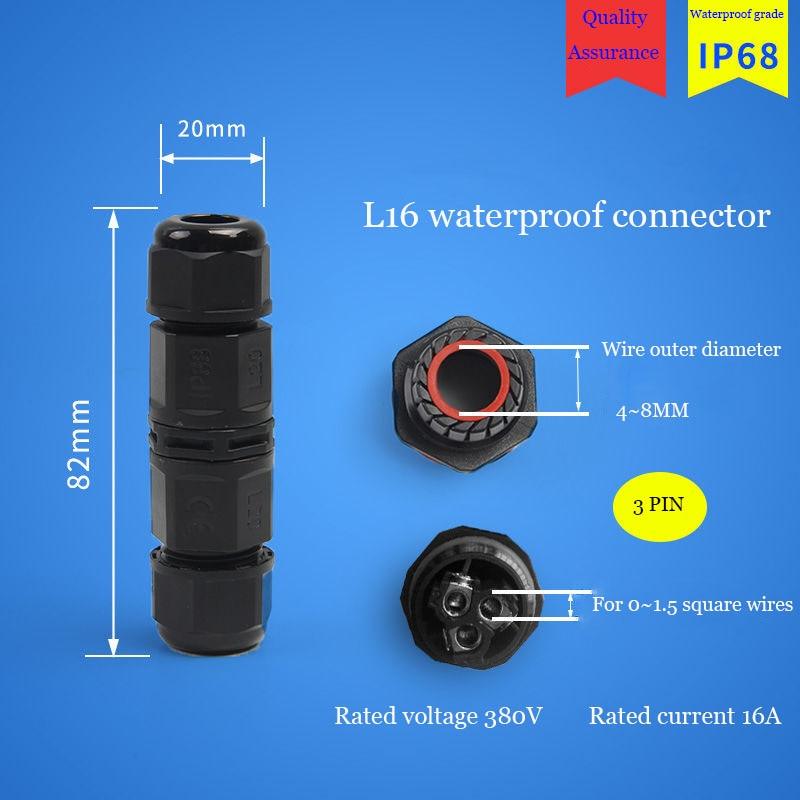 IP68 Waterproof Connector Assembly Type Wire And Cable Quick Connector 2/3/4/5PIN Optional.