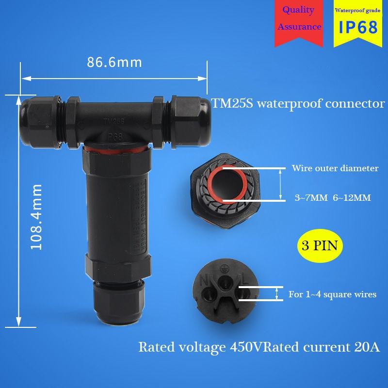 IP68 Waterproof Connector Assembly Type Wire And Cable Quick Connector 2/3/4/5PIN Optional.