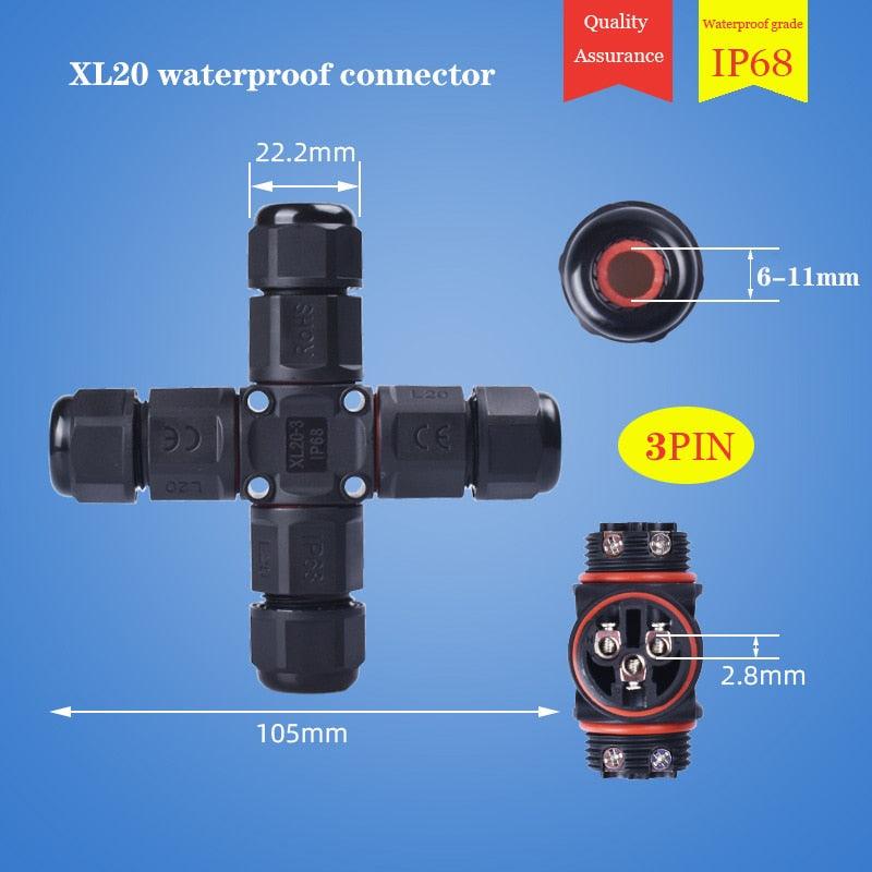 IP68 Waterproof Connector Assembly Type Wire And Cable Quick Connector 2/3/4/5PIN Optional.