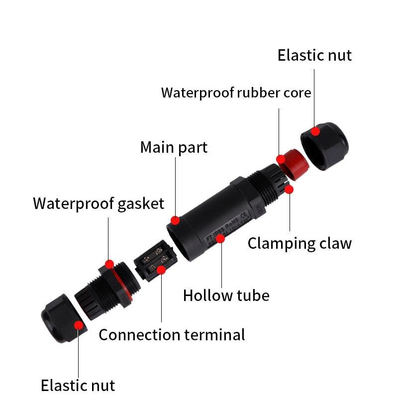 IP68 Waterproof Connector Assembly Type Wire And Cable Quick Connector 2/3/4/5PIN Optional.