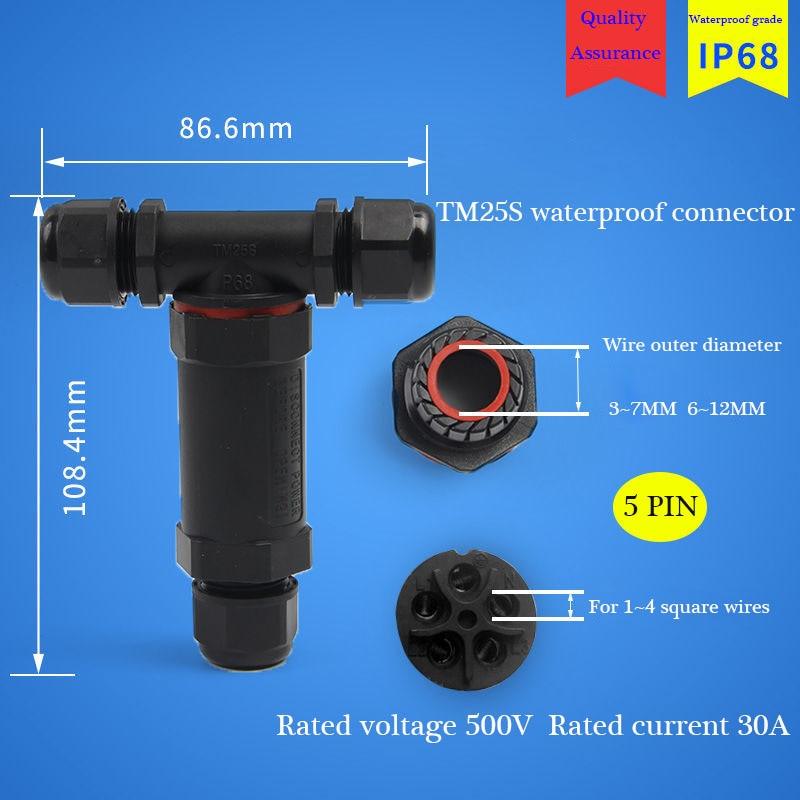 IP68 Waterproof Connector Assembly Type Wire And Cable Quick Connector 2/3/4/5PIN Optional.