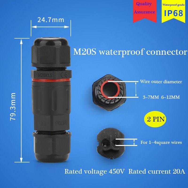 IP68 Waterproof Connector Assembly Type Wire And Cable Quick Connector 2/3/4/5PIN Optional.