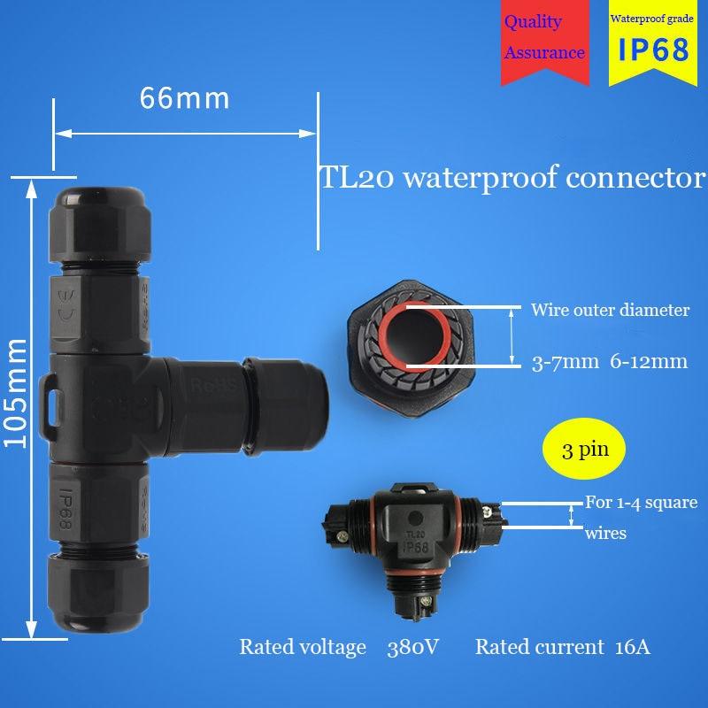 IP68 Waterproof Connector Assembly Type Wire And Cable Quick Connector 2/3/4/5PIN Optional.
