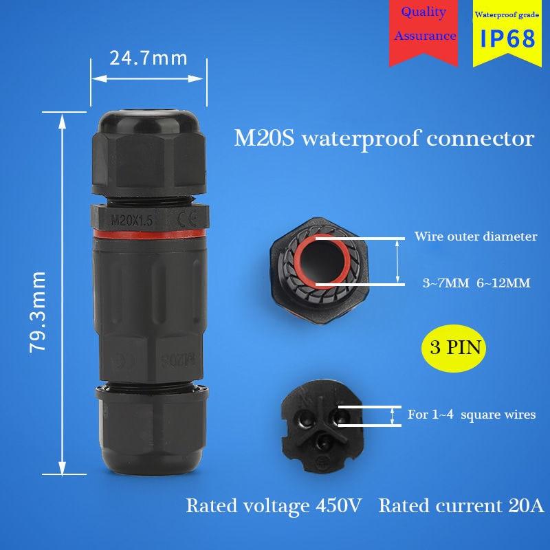 IP68 Waterproof Connector Assembly Type Wire And Cable Quick Connector 2/3/4/5PIN Optional.