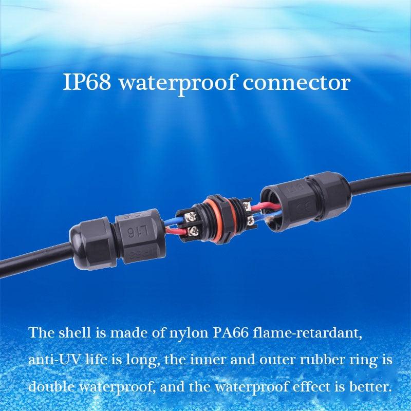 IP68 waterproof connector assembly type wire and cable quick connector 2/3/4/PIN.