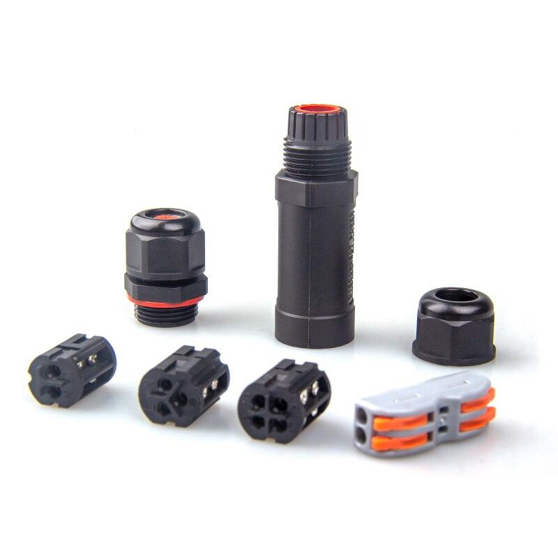 IP68 Waterproof Connector I-Type M20 2/3/4 Pin Electrical Terminal Adapter Wire Connector.