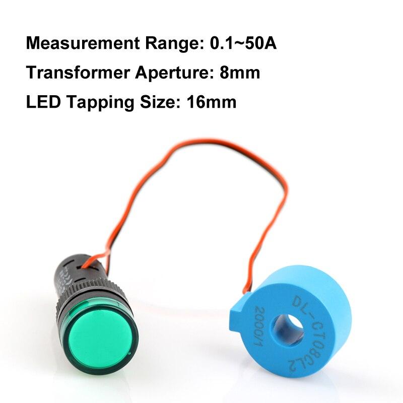 LED Current Indicator Power Indicator 16mm Tapping Size Alarm Lights Mutual-Inductor Signal Indicator Line Monitoring led light.current indicator led