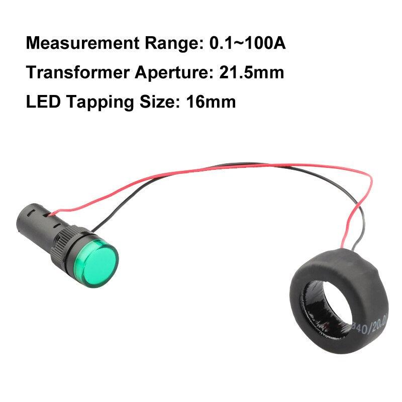 LED Current Indicator Power Indicator 16mm Tapping Size Alarm Lights Mutual-Inductor Signal Indicator Line Monitoring led light.current indicator led
