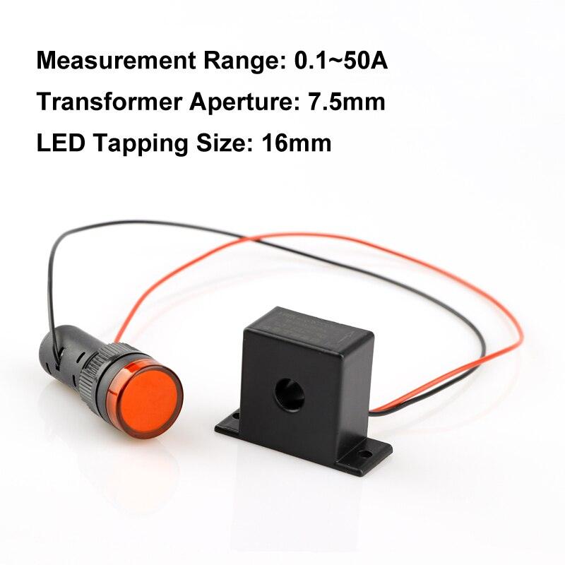 LED Current Indicator Power Indicator 16mm Tapping Size Alarm Lights Mutual-Inductor Signal Indicator Line Monitoring led light.current indicator led