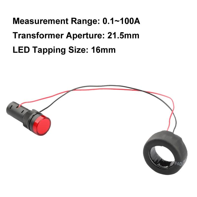 LED Current Indicator Power Indicator 16mm Tapping Size Alarm Lights Mutual-Inductor Signal Indicator Line Monitoring led light.current indicator led