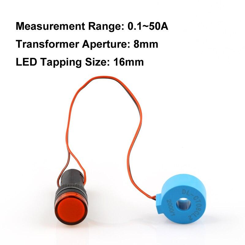 LED Current Indicator Power Indicator 16mm Tapping Size Alarm Lights Mutual-Inductor Signal Indicator Line Monitoring led light.current indicator led