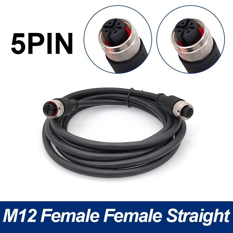 M12 sensor connector cable double head male female 2m wire waterproof 4Pin 5Pin 8Pin.