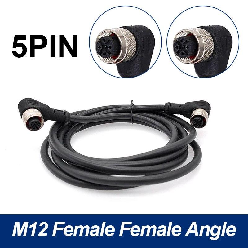M12 sensor connector cable double head male female 2m wire waterproof 4Pin 5Pin 8Pin.