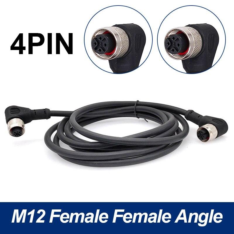 M12 sensor connector cable double head male female 2m wire waterproof 4Pin 5Pin 8Pin.