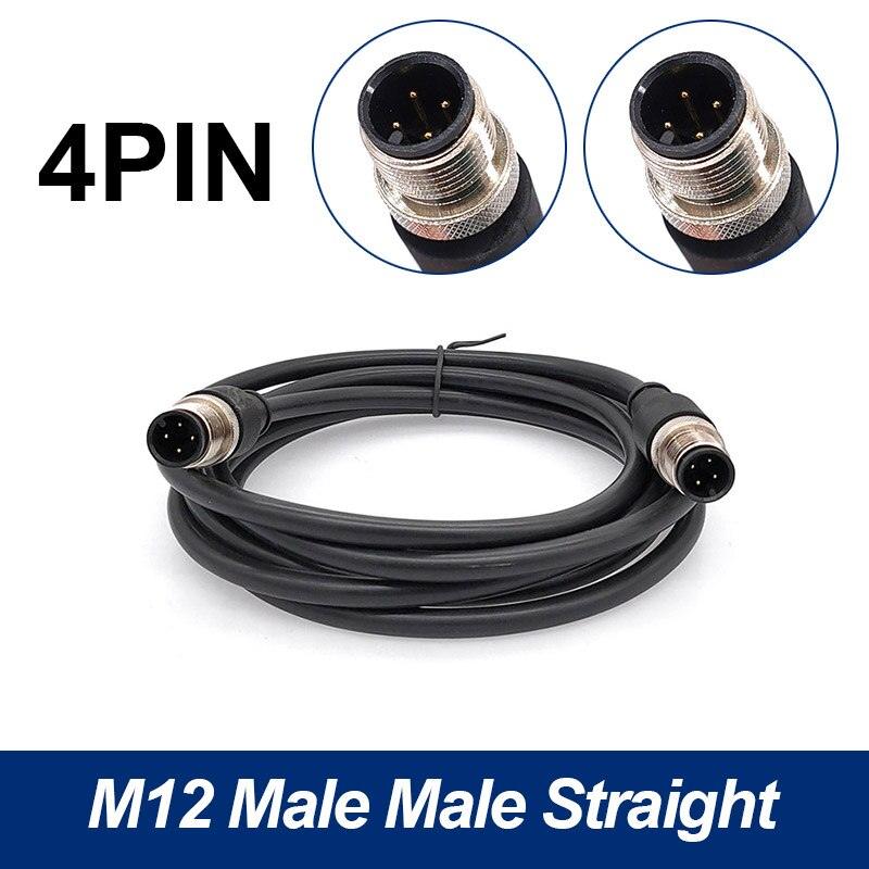 M12 sensor connector cable double head male female 2m wire waterproof 4Pin 5Pin 8Pin.