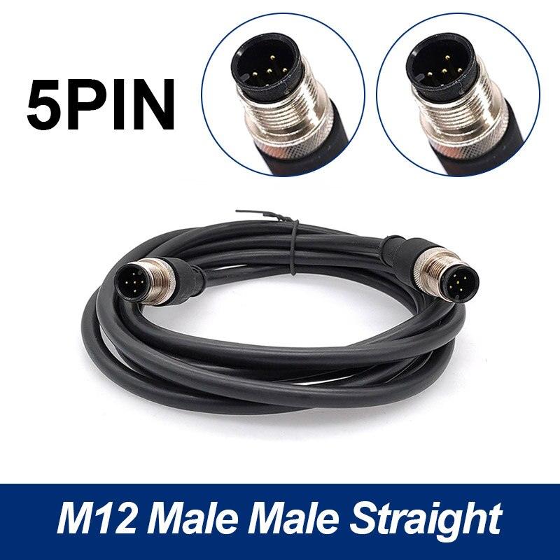 M12 sensor connector cable double head male female 2m wire waterproof 4Pin 5Pin 8Pin.