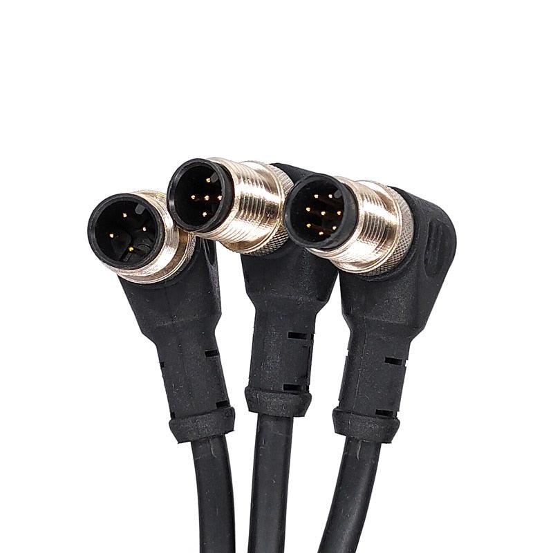 M12 sensor connector cable double head male female 2m wire waterproof 4Pin 5Pin 8Pin.