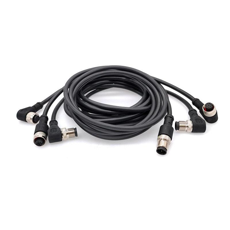 M12 sensor connector cable double head male female 2m wire waterproof 4Pin 5Pin 8Pin.