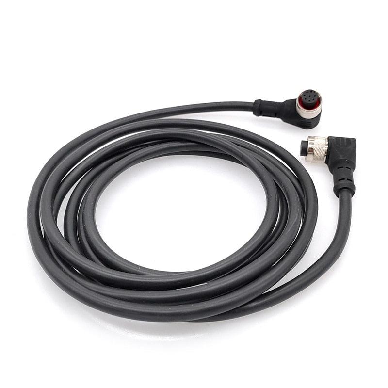 M12 sensor connector cable double head male female 2m wire waterproof 4Pin 5Pin 8Pin.