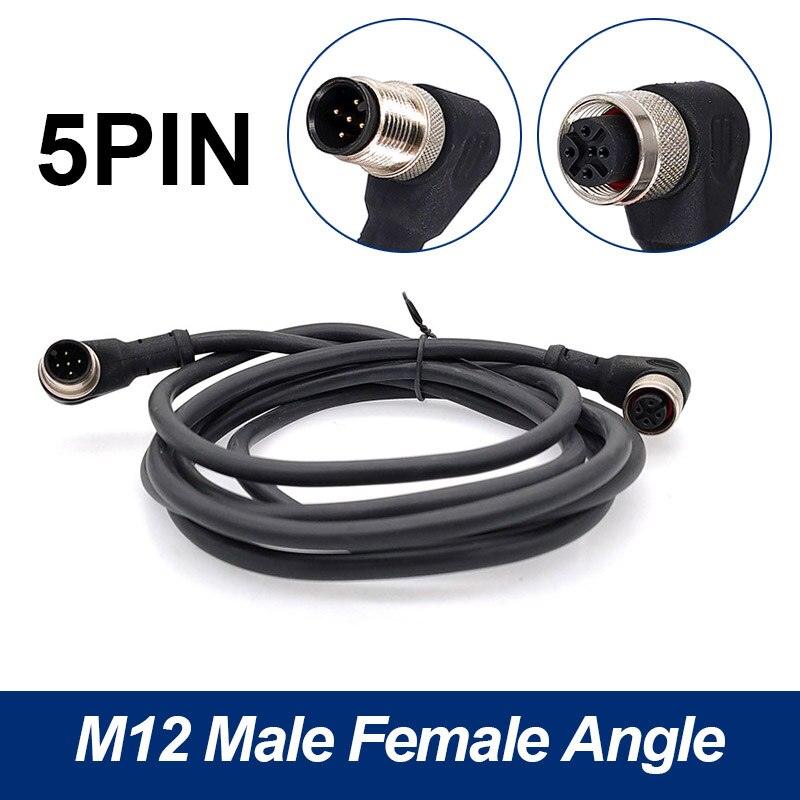 M12 sensor connector cable double head male female 2m wire waterproof 4Pin 5Pin 8Pin.