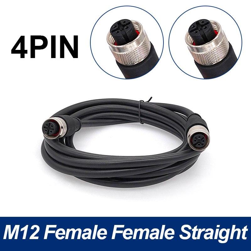M12 sensor connector cable double head male female 2m wire waterproof 4Pin 5Pin 8Pin.