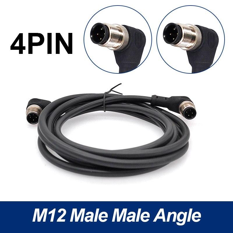 M12 sensor connector cable double head male female 2m wire waterproof 4Pin 5Pin 8Pin.
