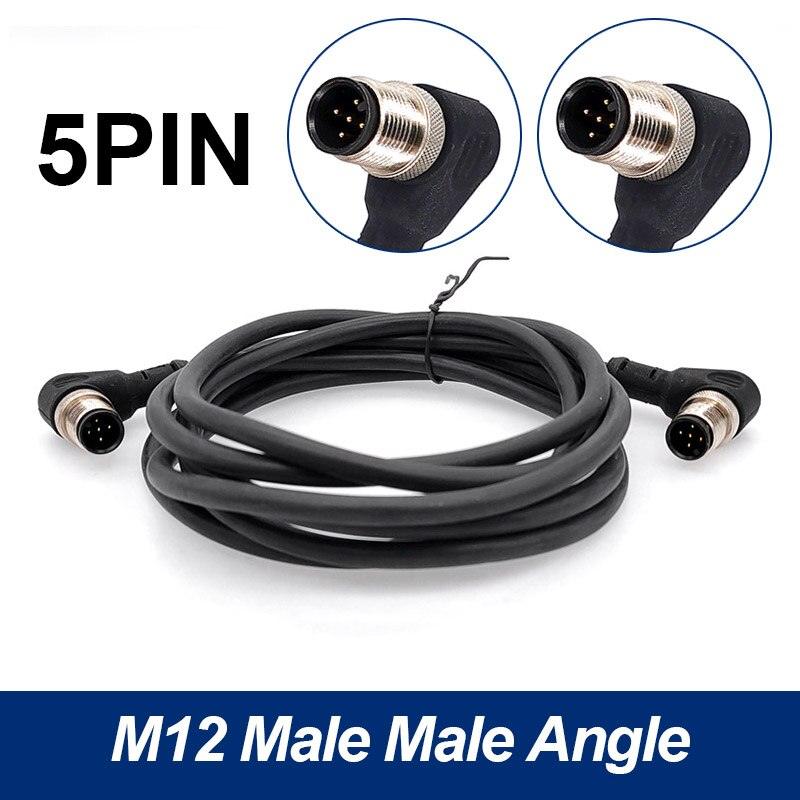 M12 sensor connector cable double head male female 2m wire waterproof 4Pin 5Pin 8Pin.
