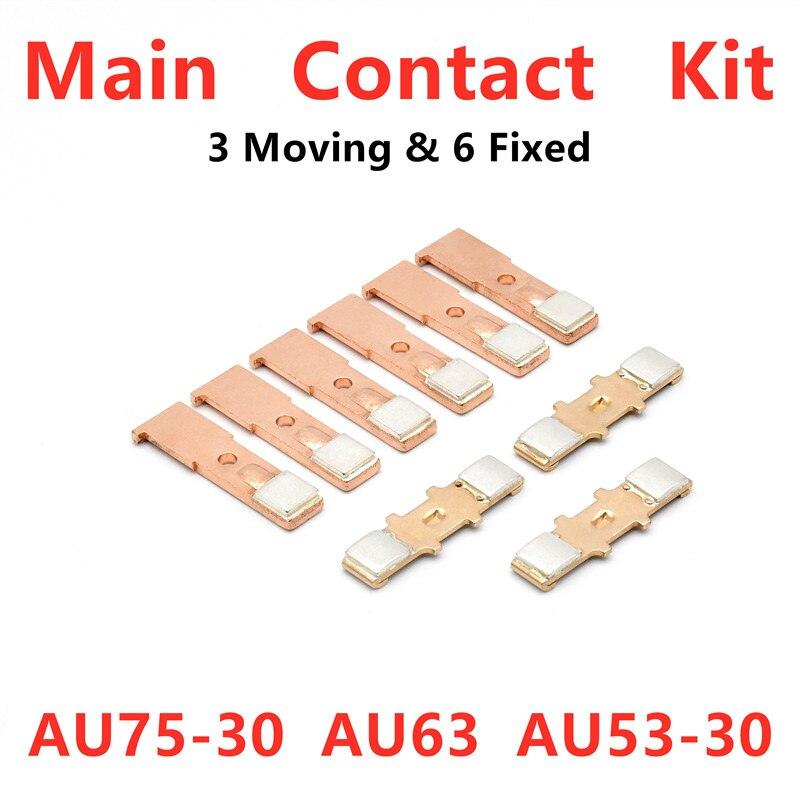 Main Contact Kits For AU75-30 AU63-30 AU53-30 Contactor Repairing Kit 3 Moving And 6 Fixed Contacts.