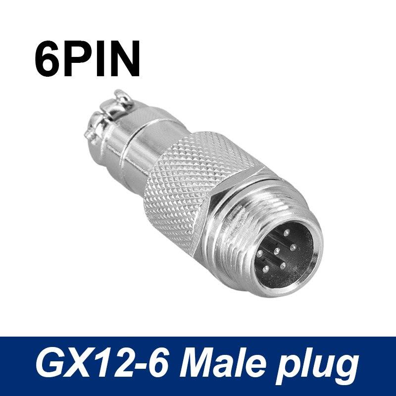 Male Plug Docking Plug GX12 aviation circular connector  2 Pin-7pin 12mm Butt plugs RS765.