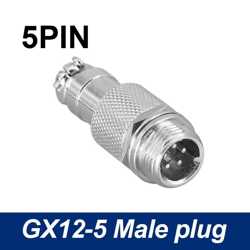 Male Plug Docking Plug GX12 aviation circular connector  2 Pin-7pin 12mm Butt plugs RS765.