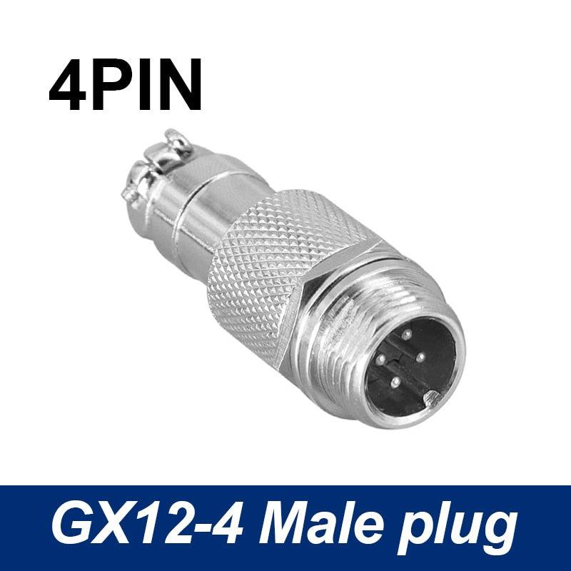 Male Plug Docking Plug GX12 aviation circular connector  2 Pin-7pin 12mm Butt plugs RS765.
