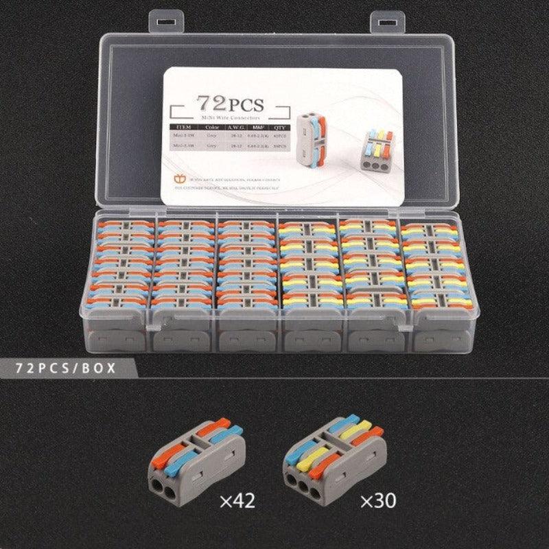 Mini Type Wire Connectors Boxed Quick Push-In Conductor Terminal Block 2/3 Pin universal Cable Splitter Electrical Connector.
