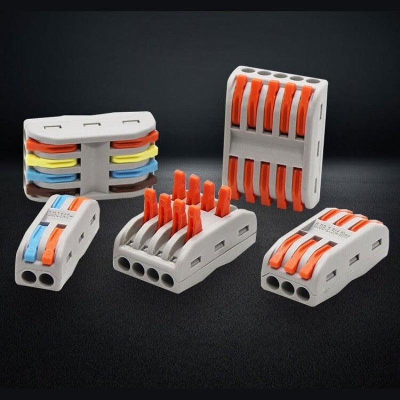 Mini Type Wire Connectors Boxed Quick Push-In Conductor Terminal Block 2/3 Pin universal Cable Splitter Electrical Connector.