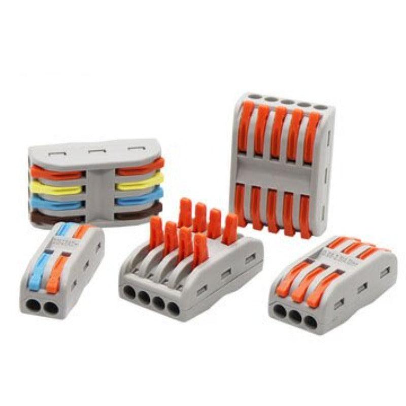 Mini Type Wire Connectors Boxed Quick Push-In Conductor Terminal Block 2/3 Pin universal Cable Splitter Electrical Connector.