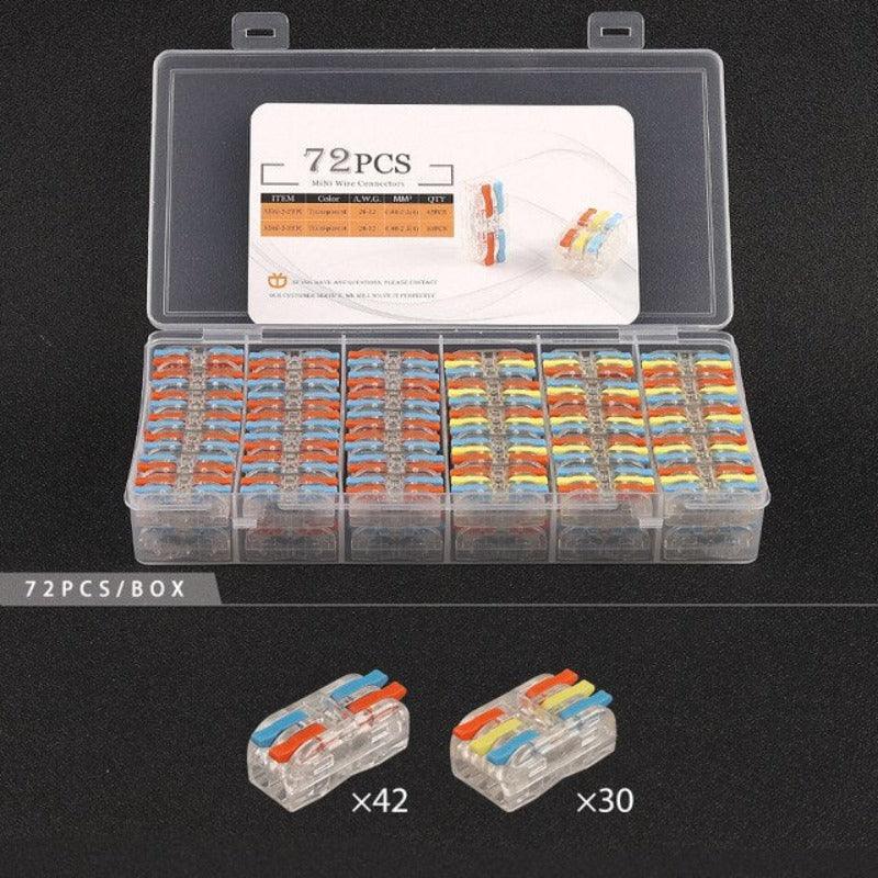 Mini Type Wire Connectors Boxed Quick Push-In Conductor Terminal Block 2/3 Pin universal Cable Splitter Electrical Connector.