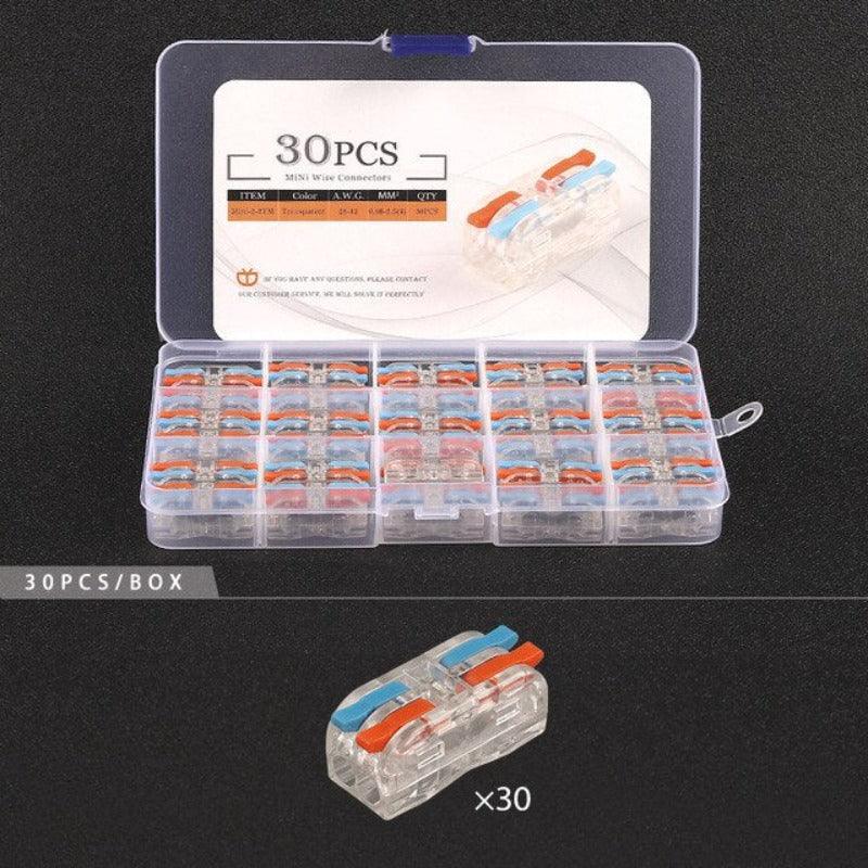 Mini Type Wire Connectors Boxed Quick Push-In Conductor Terminal Block 2/3 Pin universal Cable Splitter Electrical Connector.