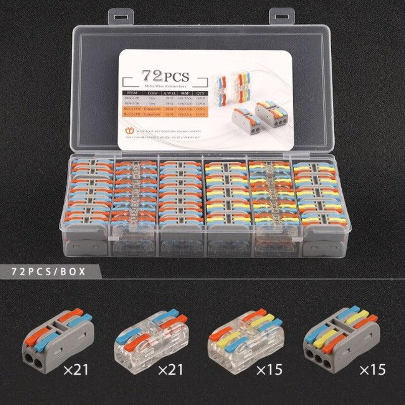 Mini Type Wire Connectors Boxed Quick Push-In Conductor Terminal Block 2/3 Pin universal Cable Splitter Electrical Connector.