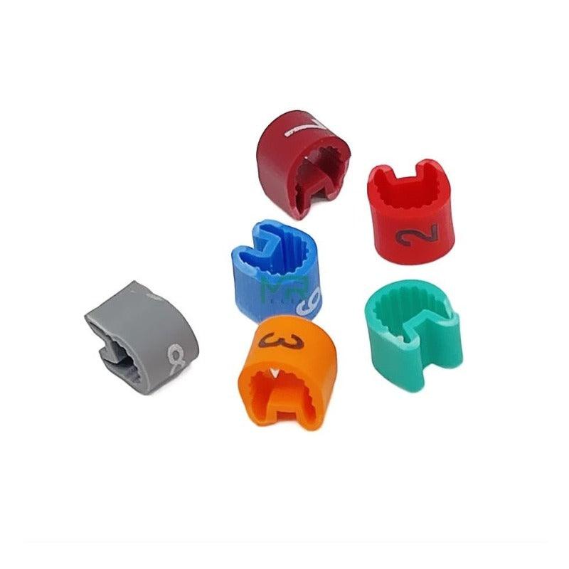 MR- 500PCS  EC-0  Colored Cable Wire Marker| 0 to 9 For Cable Size 1.5 sqmm Colored.